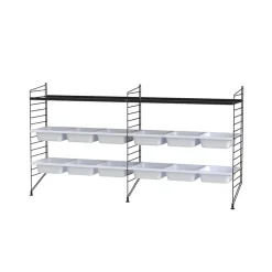 Rangements Pour Les Chambres D'Enfants<String Montant d'étagère , noir, 85x30 cm, 1 pièce