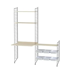 Rangements Pour Les Chambres D'Enfants<String Montant d'étagère , noir, 200x30 cm, lot de 2