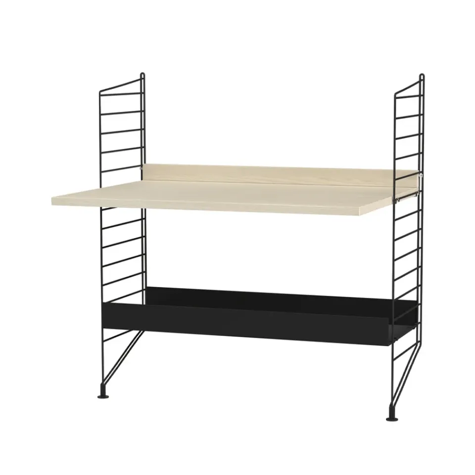 Rangements Pour Les Chambres D'Enfants<String Montant d'étagère , noir, 85x30 cm, lot de 2