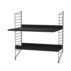 Rangements Pour Les Chambres D'Enfants<String Montant d'étagère , noir, 85x30 cm, lot de 2