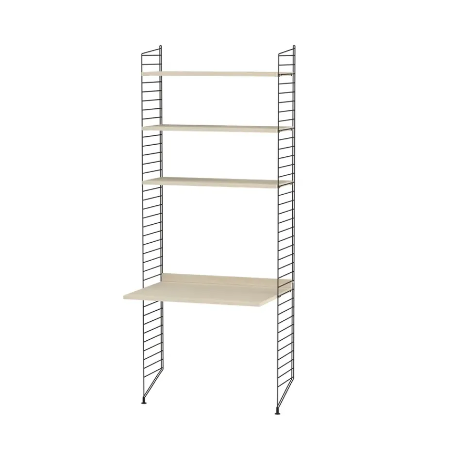 Rangements Pour Les Chambres D'Enfants<String Montant d'étagère , noir, 200x30 cm, lot de 2