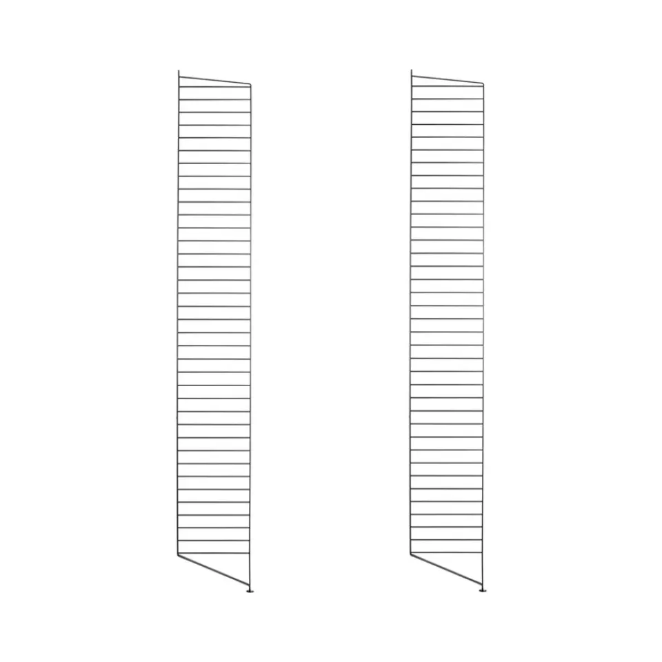 Étagères & Systèmes De Rayonnage<String Montant d'étagère , noir, 200x30 cm, lot de 2