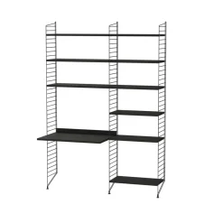 Étagères & Systèmes De Rayonnage<String Montant d'étagère , noir, 200x30 cm, lot de 2