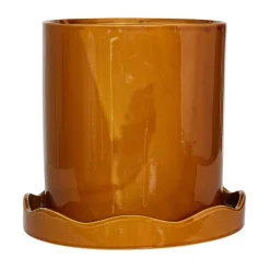 Cache-Pots<OYOY Nami pot avec soucoupe Ø21,5 cm medium, Ambre
