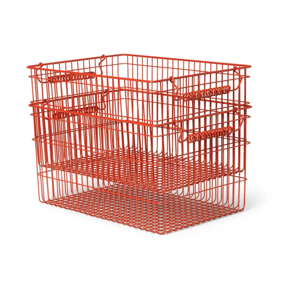Paniers De Rangement<Ferm Living Panier Cala empilable 2 pièces, Poppy red
