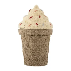 Rangements Pour Les Chambres D'Enfants|Paniers De Rangement<Bloomingville Panier de rangement avec couvercle Cillie Ø40 cm, Nature ice cream