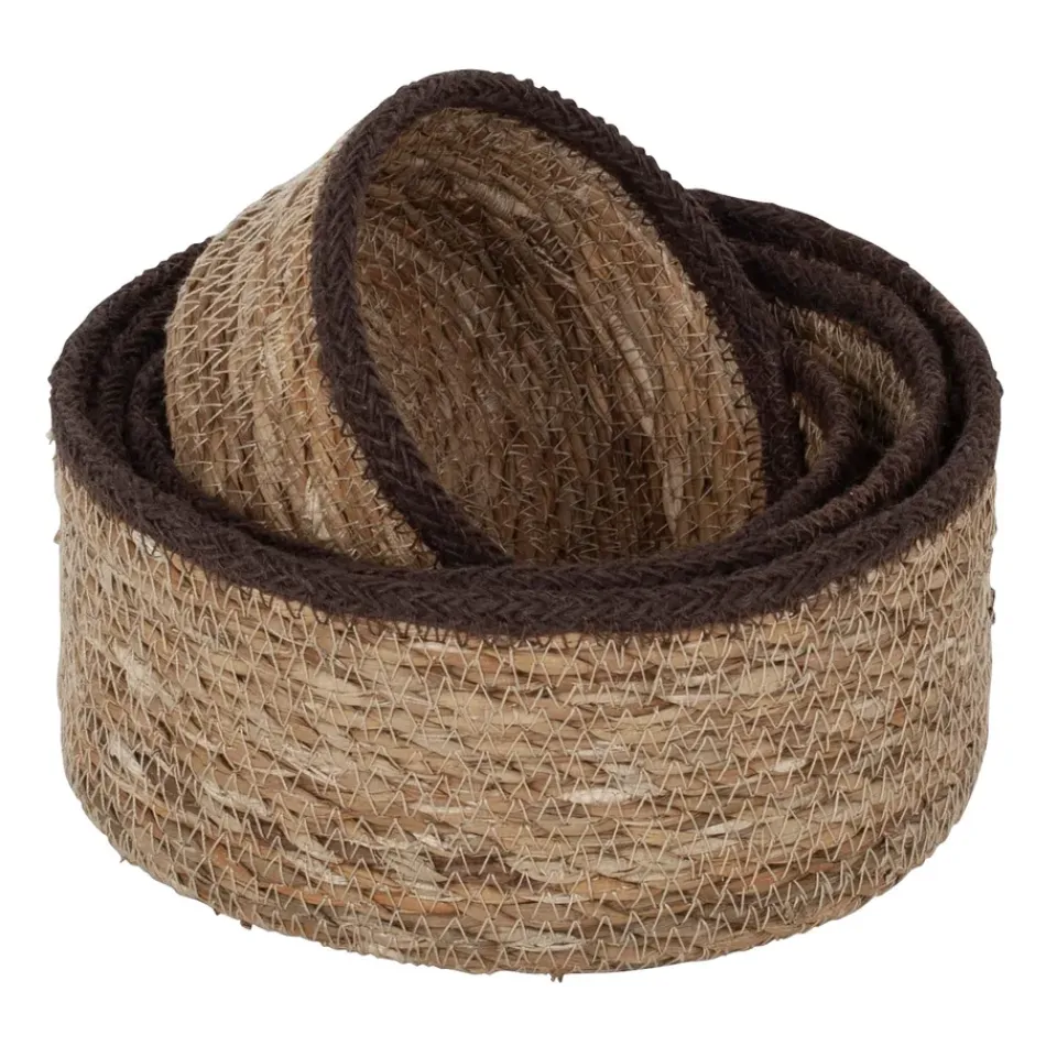 Paniers De Rangement<Dixie Panier Emil seagrass small Lot de 4, Naturel-marron