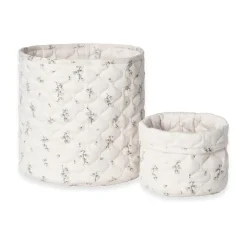 Rangements Pour Les Chambres D'Enfants|Paniers De Rangement<Garbo&Friends Panier matelassé en satin Bluebell, 2 pièces, 20xØ20 cm + 30xØ30 cm