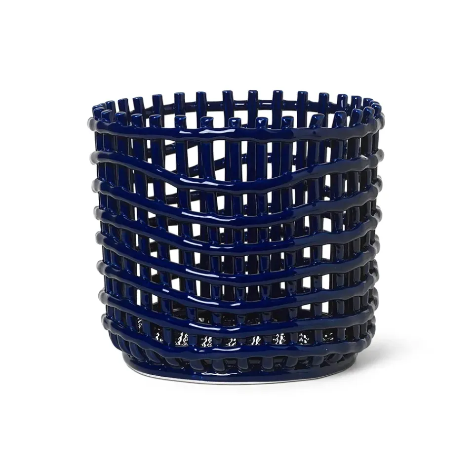 Paniers De Rangement<Ferm Living Panier tressé Ceramic Ø23,5 cm, Bleu
