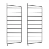 Étagères & Systèmes De Rayonnage<String Panneau mural , Noir, 50x20 cm, lot de 2