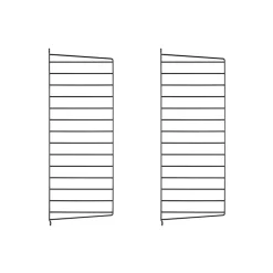 Étagères & Systèmes De Rayonnage<String Panneau mural , Noir, 75x30 cm, lot de 2