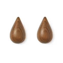 Crochets & Portemanteaux Muraux<Normann Copenhagen Patère Dropit Lot de 2 noyer, Petit