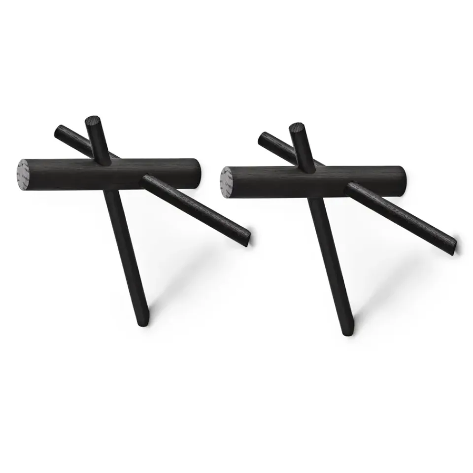Cintres & Portants<Normann Copenhagen Patère en bois Normann Sticks, noir lot de 2