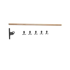 Cintres & Portants<Essem Design Patère Nostalgi à monter, chêne, structure noire