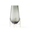 Vases<Audo Copenhagen Petit vase Échasse, verre teinté fumé