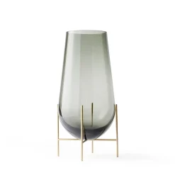 Vases<Audo Copenhagen Petit vase Échasse, verre teinté fumé