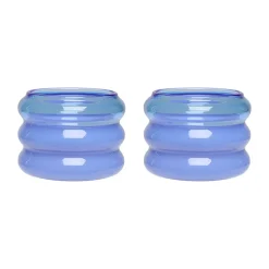 Photophores<Design Letters Photophore Bubble Ø5,6 cm, lot de 2, Blue-milky blue