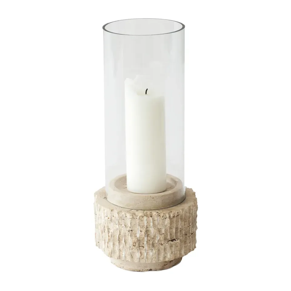 Photophores<Tell Me More Photophore en travertin, 30 cm