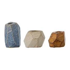 Photophores<Bloomingville Photophore et bougeoir Kimber, ensemble de 3 pièces, Bleu