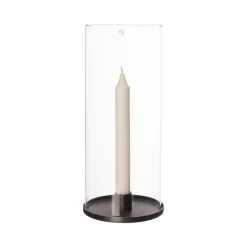 Bougeoirs<ERNST Photophore pour bougies chandelier 28 cm, Aluminium noir