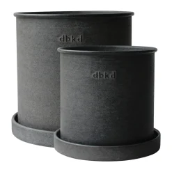 Cache-Pots<DBKD Plant Pot pot small lot de 2, Black