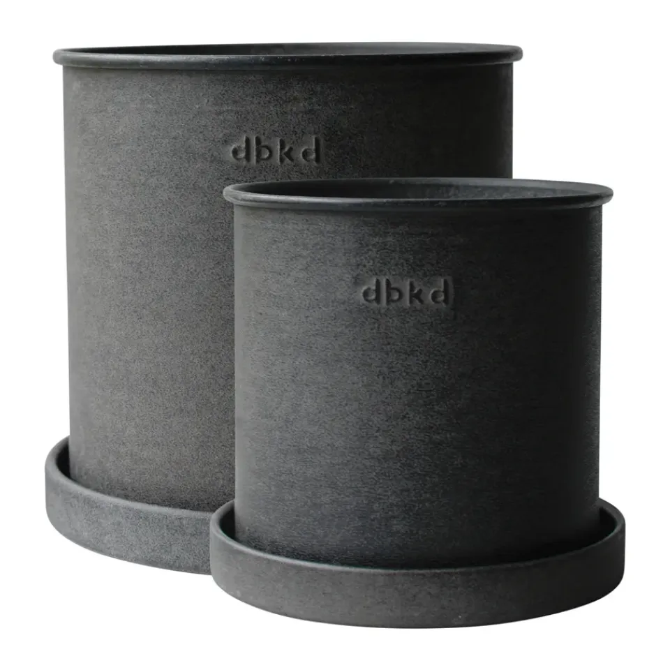 Cache-Pots<DBKD Plant Pot pot small lot de 2, Black