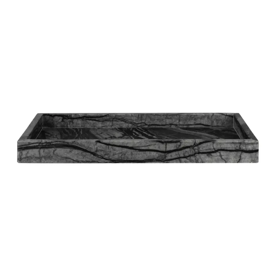 Accessoires Décoratifs|Plateaux Décoratifs<Mette Ditmer Plateau décoratif Marble 16 x 31 cm, Noir-gris