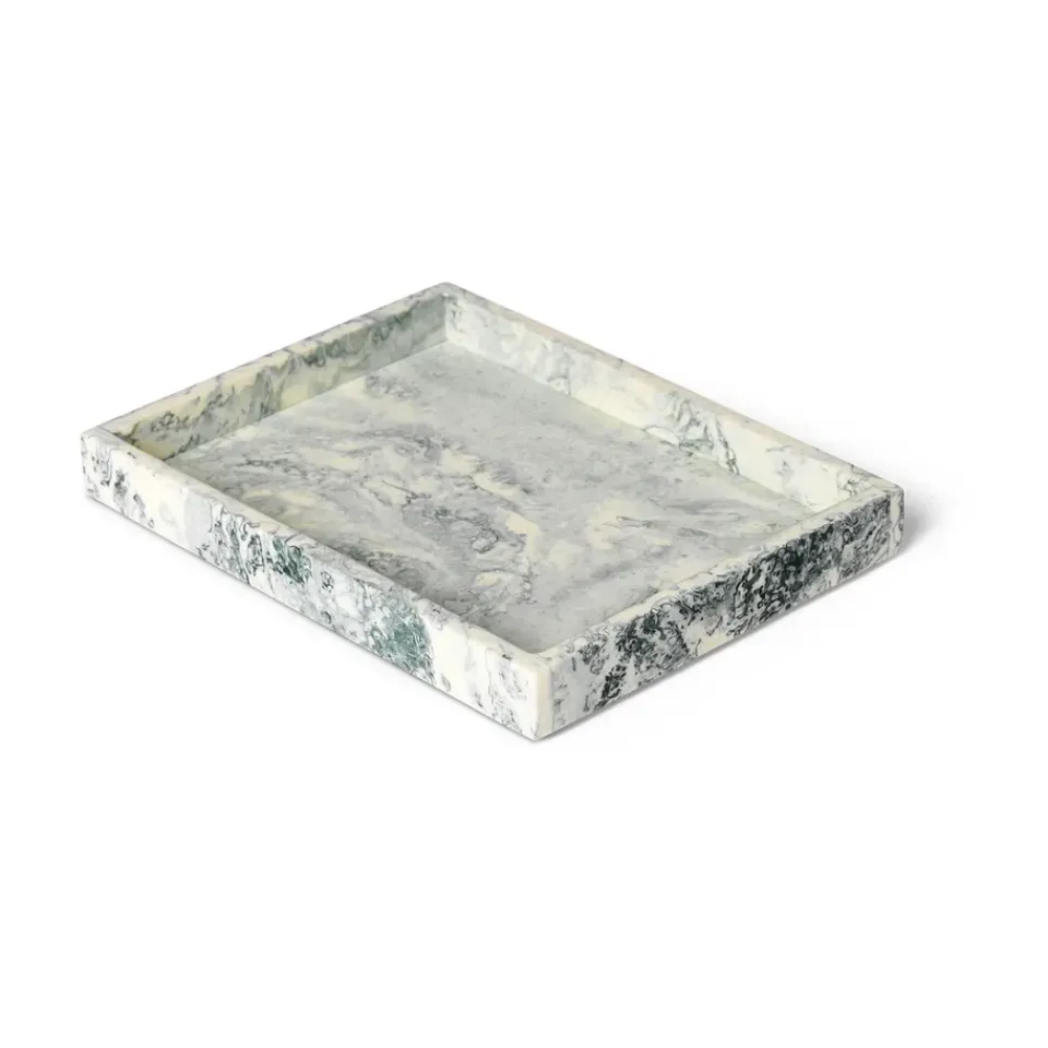Accessoires Décoratifs|Plateaux Décoratifs<Ferm Living Plateau de décoration Mist 15x20 cm, Emerald-off white
