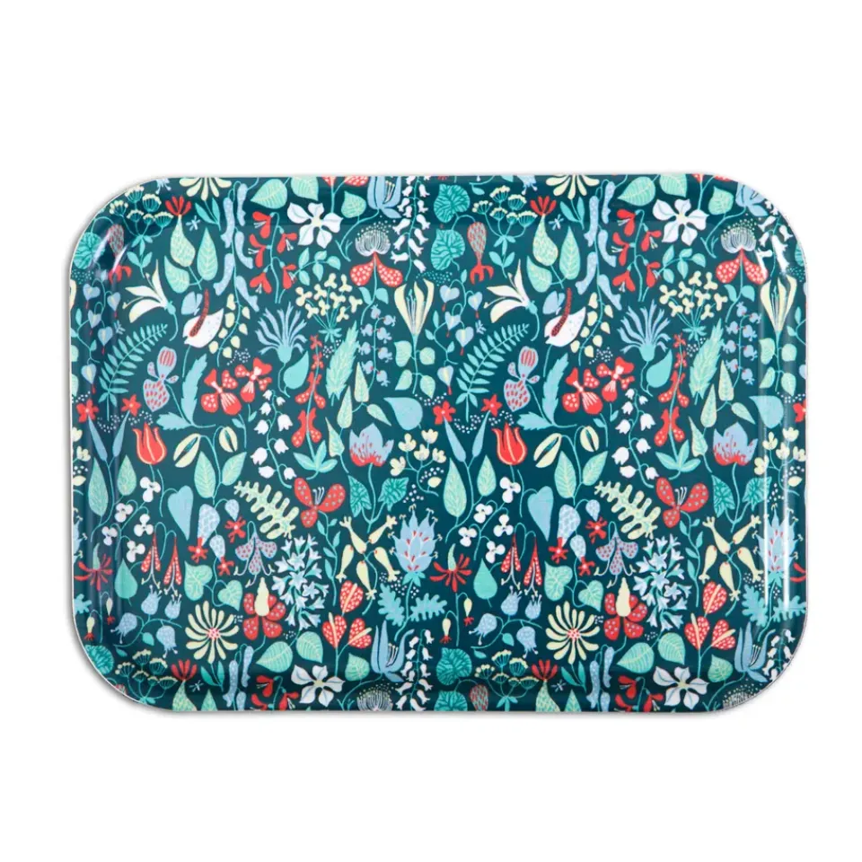 Accessoires Décoratifs|Plateaux Décoratifs<Opto Design Plateau Herbarium bleu, 27x20 cm
