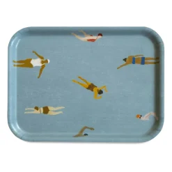 Accessoires Décoratifs|Plateaux Décoratifs<Fine Little Day Plateau Swimmers 20x27 cm, Bleu