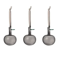 Décorations De Noël|Décorations De Pâques<Iittala Pomme en verre Ø6 cm, lot de 3, Gris