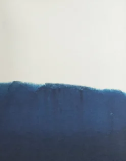 Posters<Fine Little Day Poster Dyeforindigo ocean 1 40x50 cm, Bleu-blanc