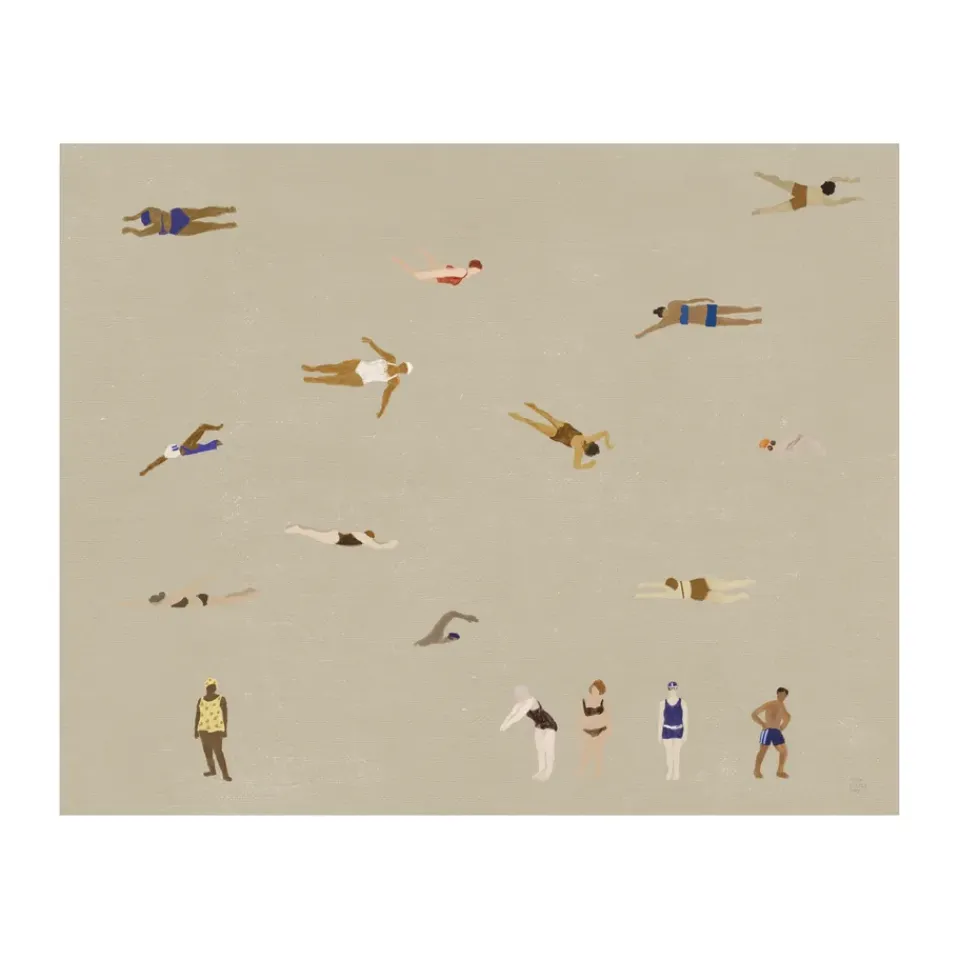 Posters|Accessoires Pour Chambre D'Enfants<Fine Little Day Poster Swimmers, Beige, 40x50 cm