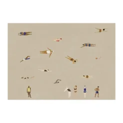 Posters|Accessoires Pour Chambre D'Enfants<Fine Little Day Poster Swimmers, Beige, 50x70 cm