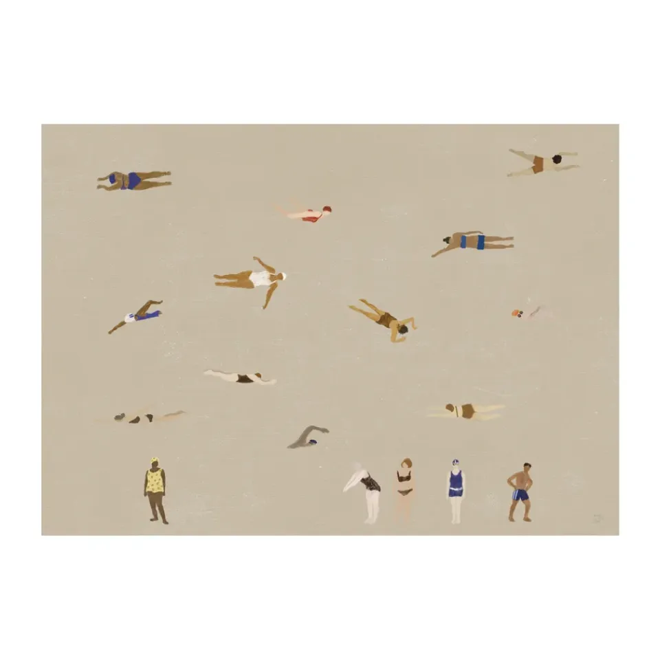 Posters|Accessoires Pour Chambre D'Enfants<Fine Little Day Poster Swimmers, Beige, 50x70 cm