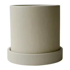 Cache-Pots<DBKD Pot Ø10 cm avec soucoupe Grow, Sandy creme