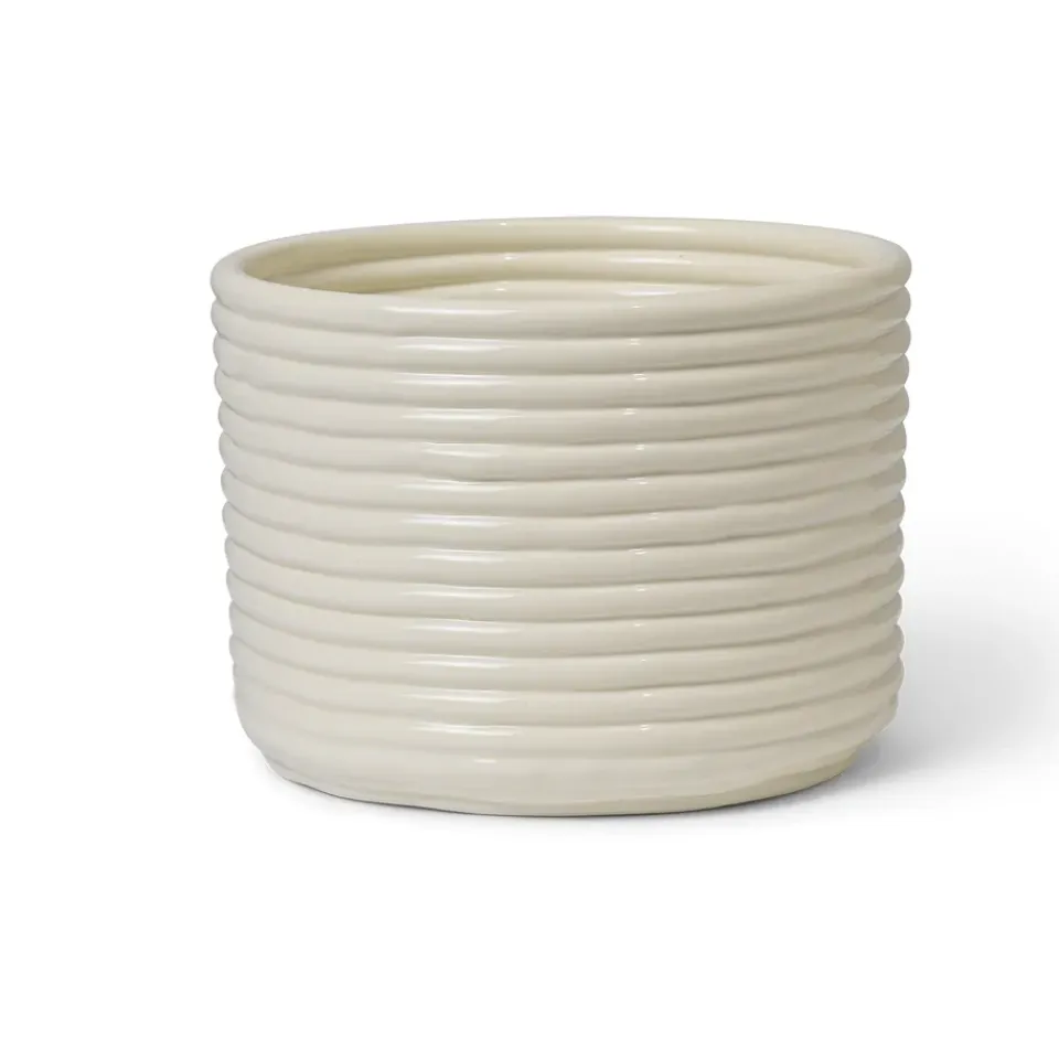 Cache-Pots<Ferm Living Pot Corduroy Ø20x15 cm, Off white