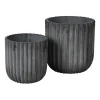Cache-Pots<Broste Copenhagen Pot Fiber Lot de 2, Charcoal