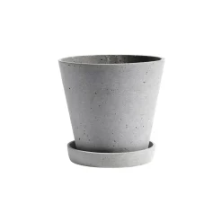 Cache-Pots<HAY Pot Flowerpot with saucer XL Ø21.5 cm, Gris