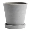 Cache-Pots<HAY Pot Flowerpot with saucer M 14 cm, Gris
