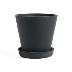 Cache-Pots<HAY Pot Flowerpot with saucer XXL Ø26 cm, Noir