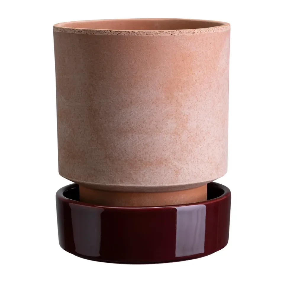 Cache-Pots<Bergs Potter Pot Hoff, Ø14 cm, Raw Rosa-Deep Burgundy