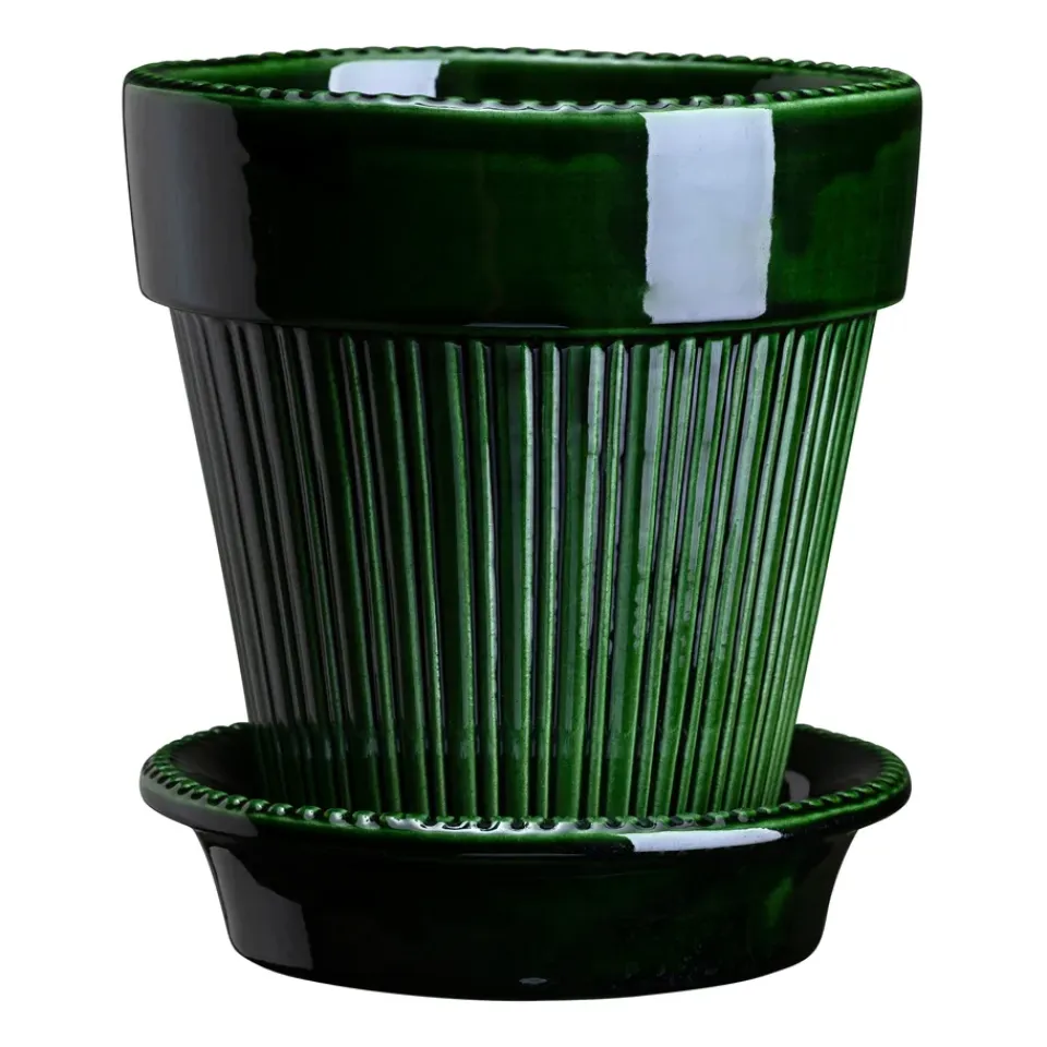 Cache-Pots<Bergs Potter Pot émaillé Simona Ø12 cm, Vert