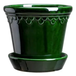 Cache-Pots<Bergs Potter Pot vitré Københavner Ø12 cm, Vert