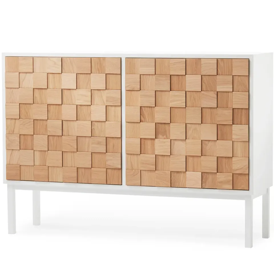 Vitrines & Présentoirs<A2 Rangement bas Collect 2016, Chêne huilé blanc-blanc