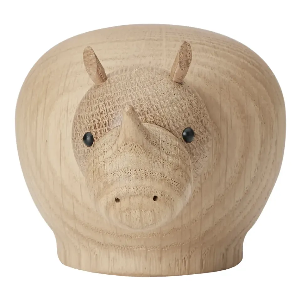 Figurines En Bois<Woud Rhinocéros en bois Rina, Small