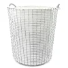 Paniers De Rangement<KORBO Sac pour panier à linge , blanc 80 L