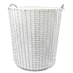 Paniers De Rangement<KORBO Sac pour panier à linge , blanc 80 L