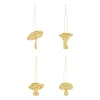 Décorations De Noël|Décorations De Pâques<Cooee Design Set de 4 champignons décoratifs à pendre, Laiton