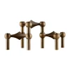 Bougeoirs<STOFF Nagel bougeoir lot de 3, Bronzed brass